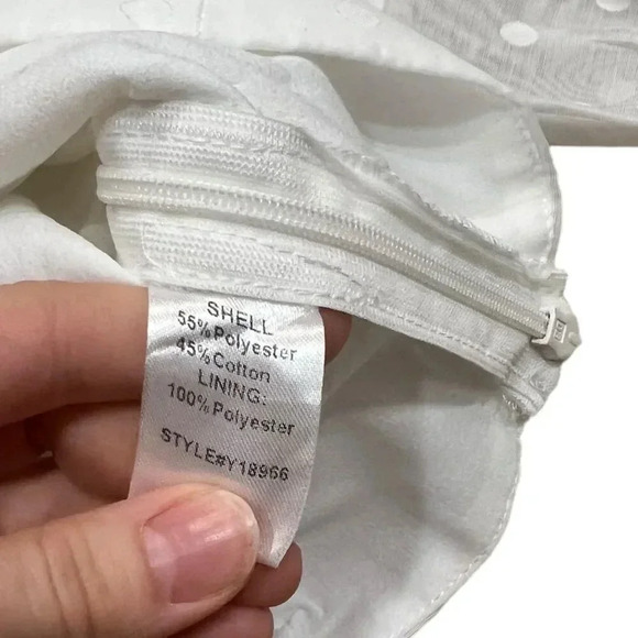 Do+Be White Sheer Top Swiss Dot Puff Sleeve Blouse M - Picture 4 of 4